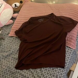 Splash cute and cropped burgundy shirt XL